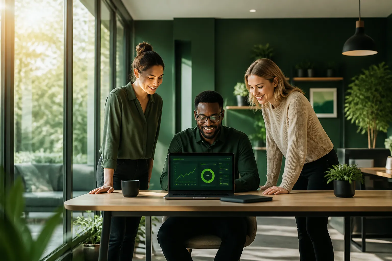 SaudaMi.ai team helping a business owner with AI tools